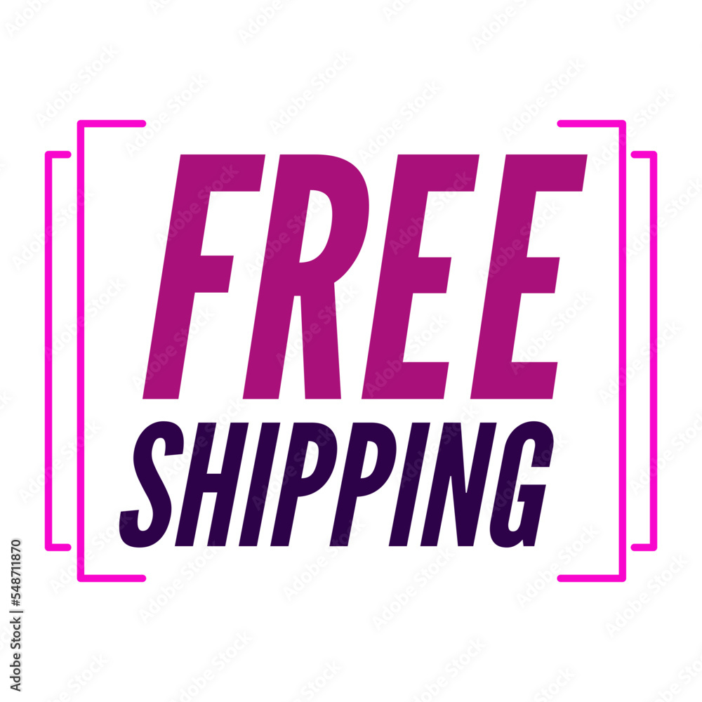 Free Shipping Text Promo Elements