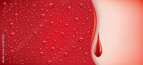 dark red bubbles droplets background with place for your text	
