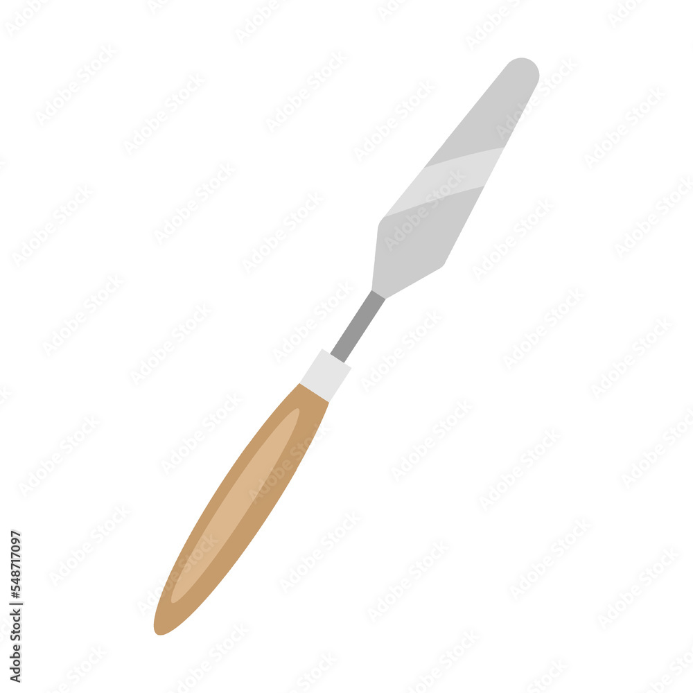 spatula scraper for oil painting, Different art supplies vector illustration. Tools and equipment for painting and drawing spatula scraper for oil painting, Different art supplies vector illustration. Tools and equipment for painting and drawing