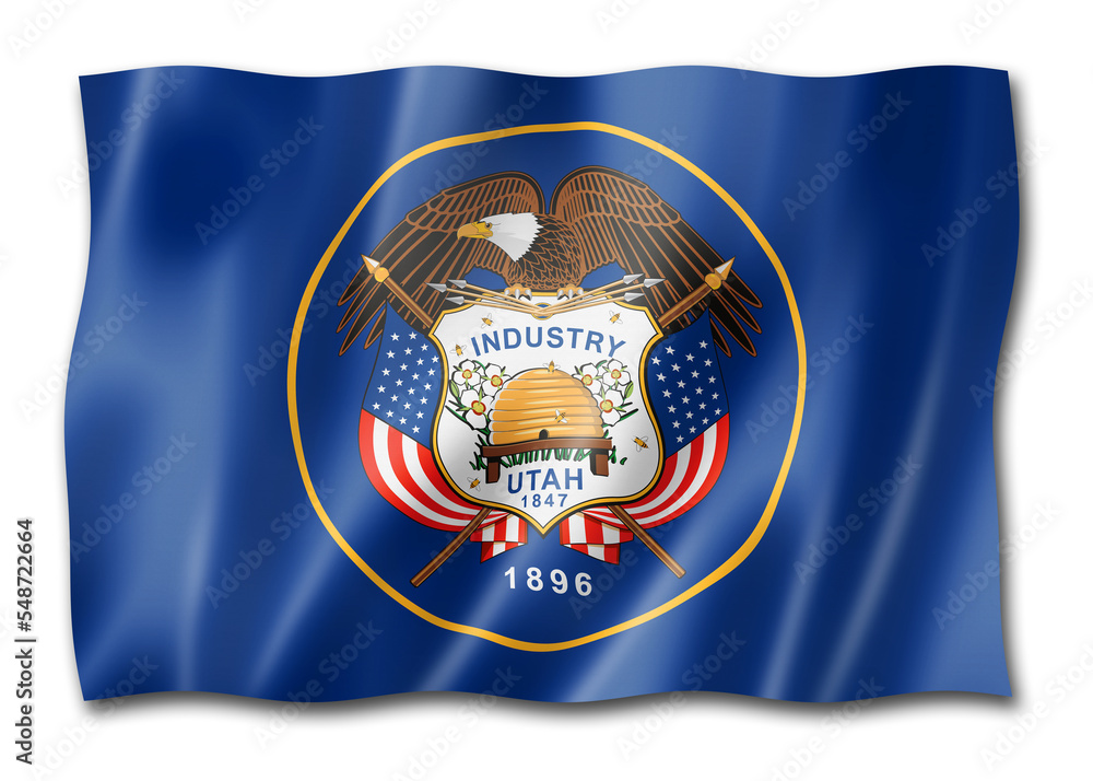 Fototapeta premium Utah flag, USA
