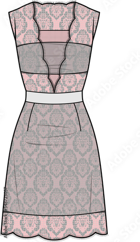 GIRLS AND WOMEN KNIT AND WOVEN LONG DRESSES VECTOR