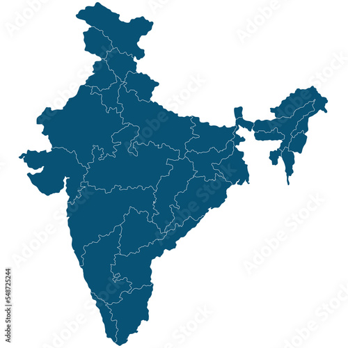 Outline map of India