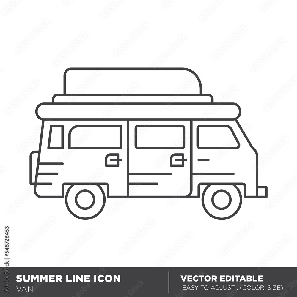 Travel van icon vector illustration - Eps 10