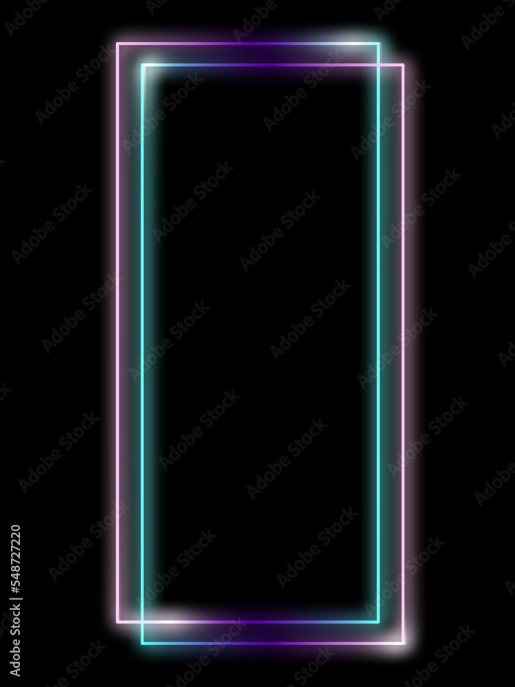 Geometric hexagon shape neon frames luxury line vector illustration Geometric hexagon shape neon frames luxury line vector illustration