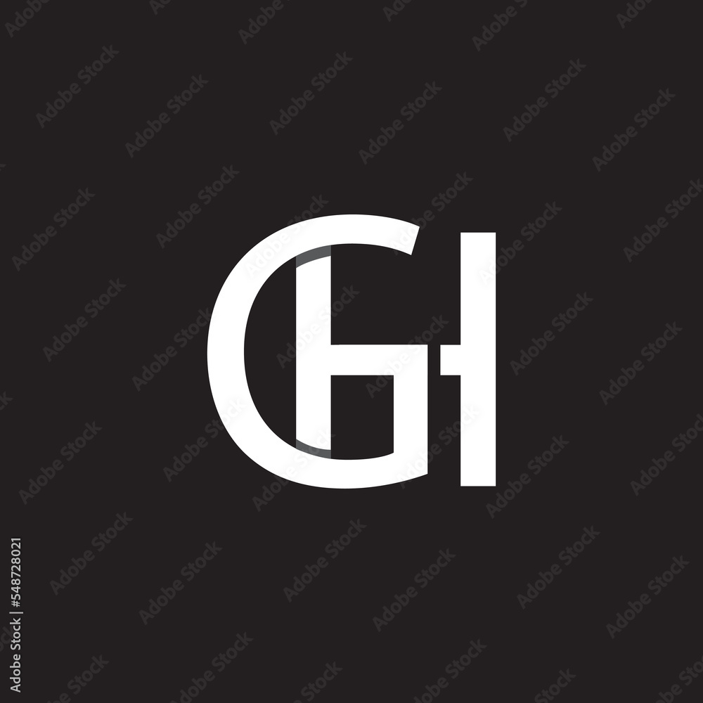 illustration of a combined monogram of the letters H and G. illustration of a combined monogram of the letters H and G.
