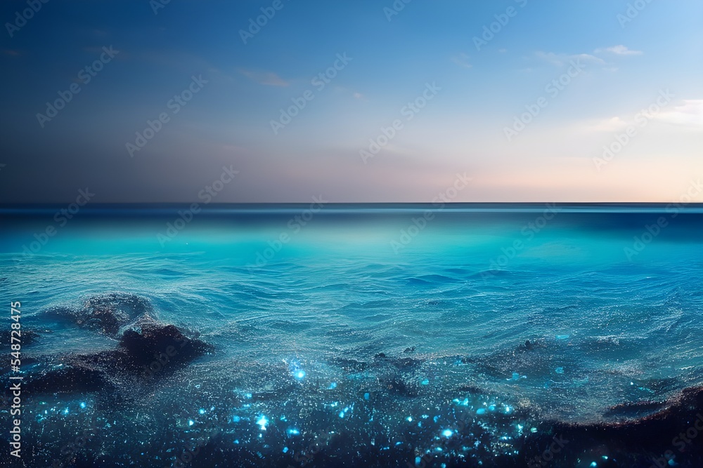 Sparkling ocean waves. Sunlight. Peaceful, beautiful view. Sparkling ocean waves. Sunlight. Peaceful, beautiful view.