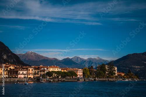 View of the city of Menaggio and Lake Como in Italy