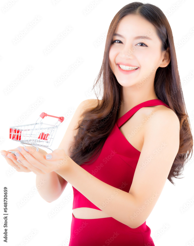 Portrait young woman shopping online transparent file. Portrait young woman shopping online transparent file.