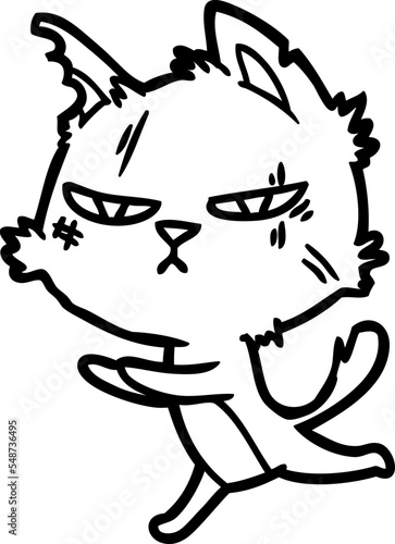 Fotografie, Obraz tough cartoon cat running