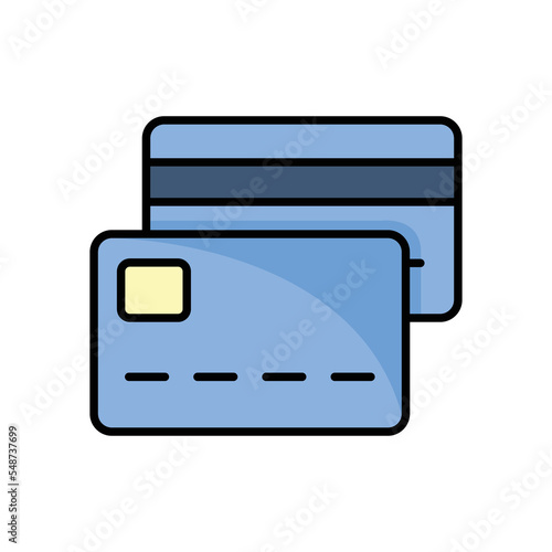 credit card icon vector design template in white background