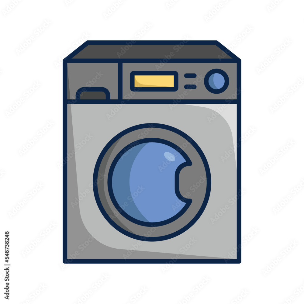 washing machine icon vector design template in white background