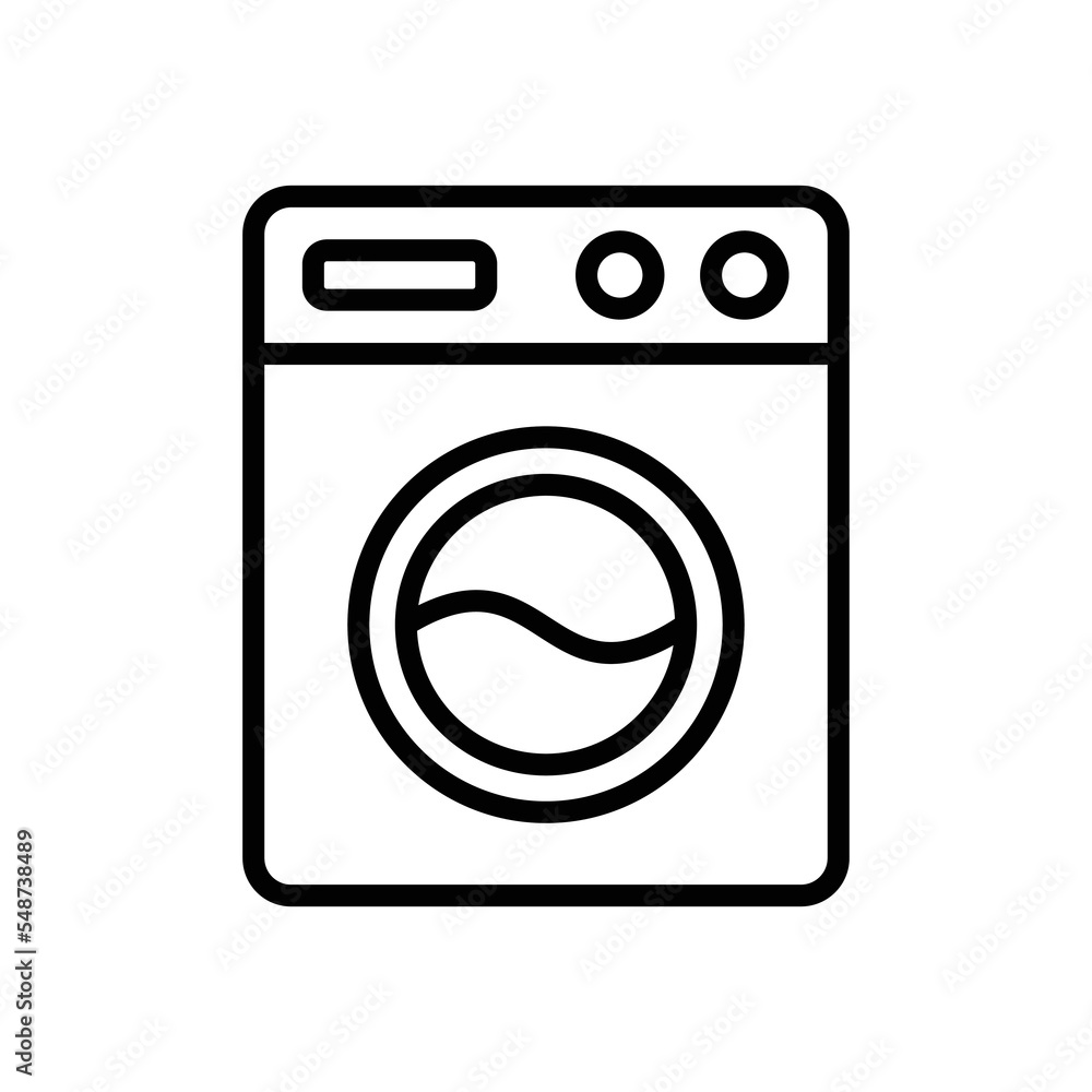 washing machine icon vector design template in white background washing machine icon vector design template in white background