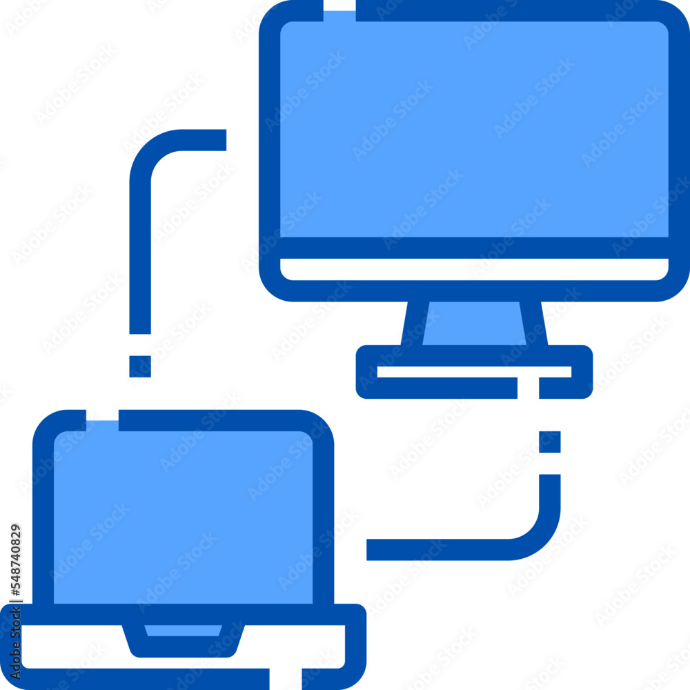 Computer blue outline icon Computer blue outline icon