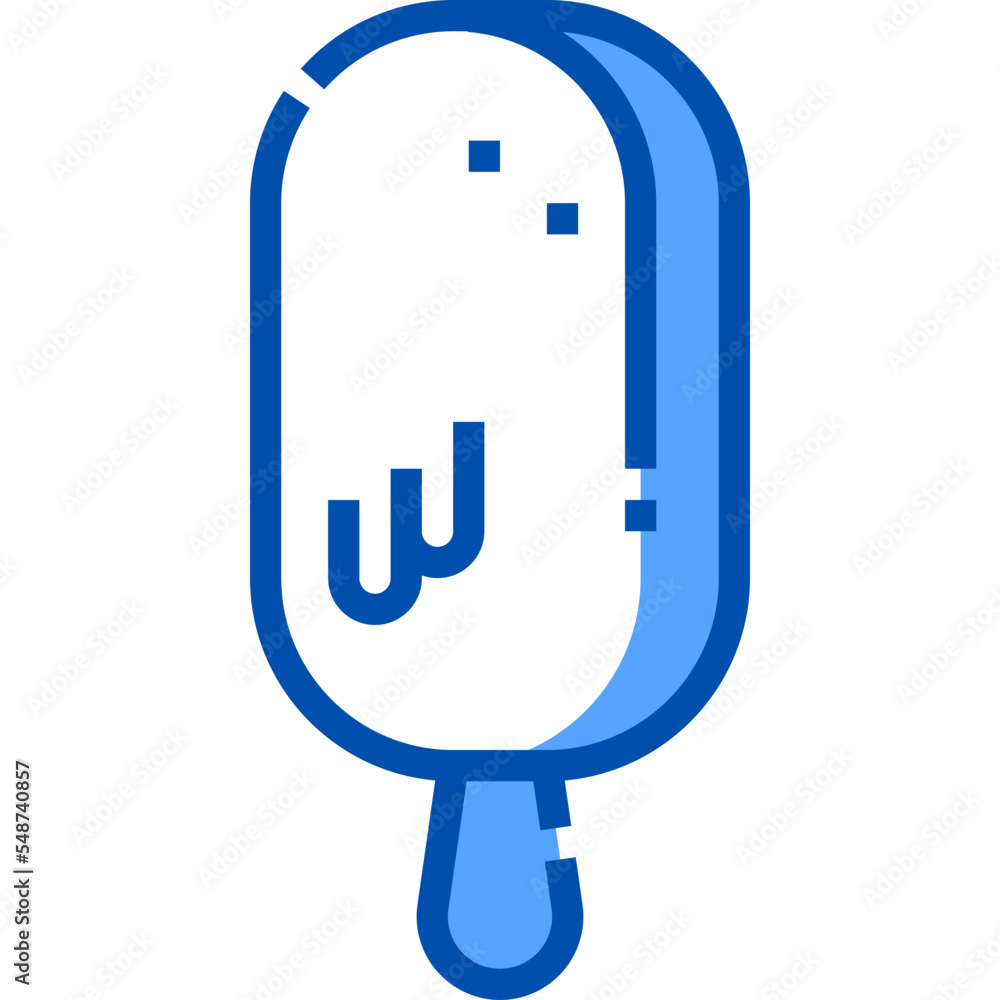 Icecream blue outline icon Icecream blue outline icon