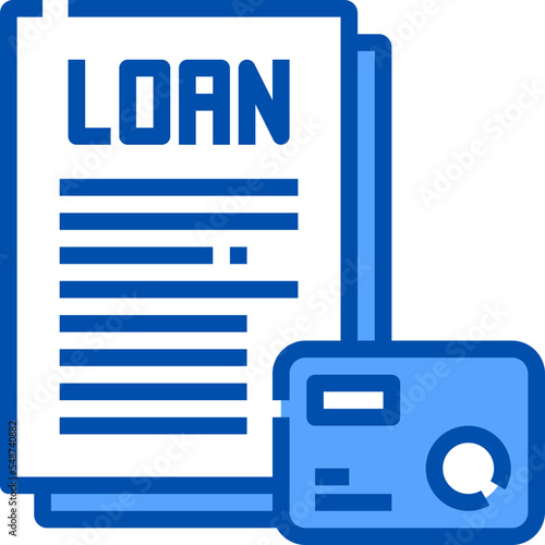 loans blue outline icon