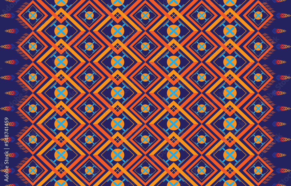 Sacral tribal ethnic motifs geometric vector background. Beautiful gypsy geometric shapes sprites tribal motifs clothing fabric textile print traditional design with triangles