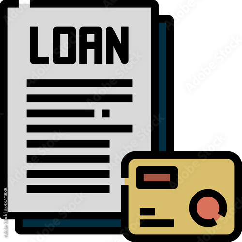 loans filled outline icon