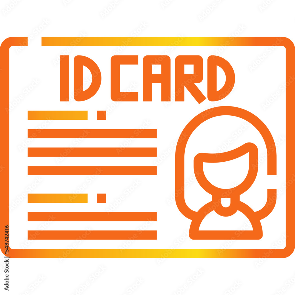 identification gradient line icon identification gradient line icon