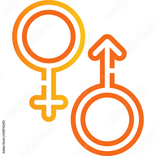 gender gradient line icon