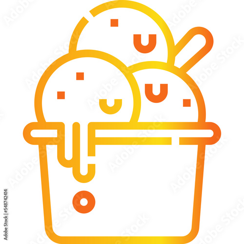 Icecream gradient line icon