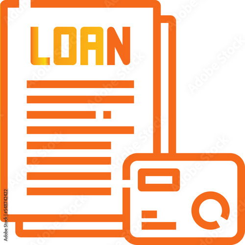 loans gradient line icon