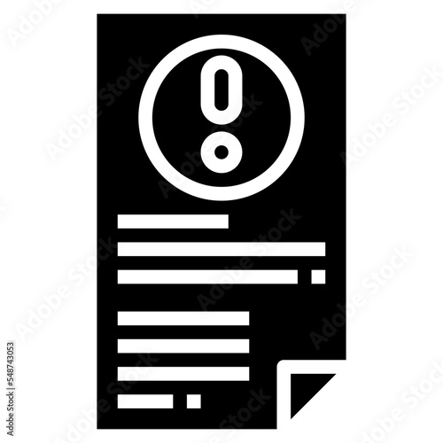 complaint glyph icon