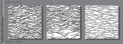 Seamless pattern. Horizontally woven lines. Hand-drawn of intertwined and tangled sticks. Vector template