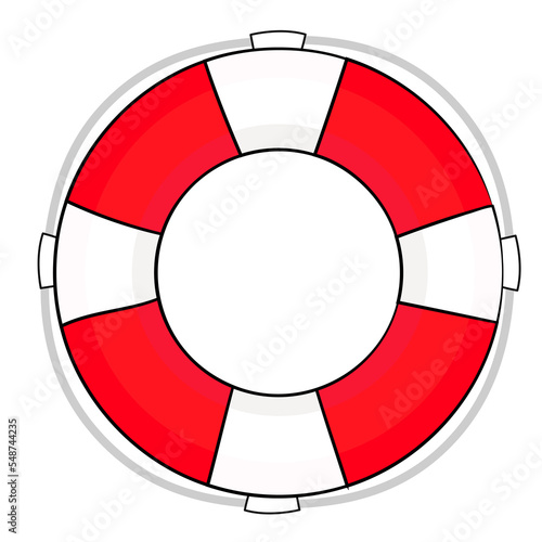Red and white Lifebuoy, PNG