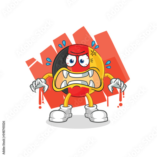 belgium monster vector. cartoon character