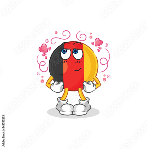belgium shy vector. cartoon character