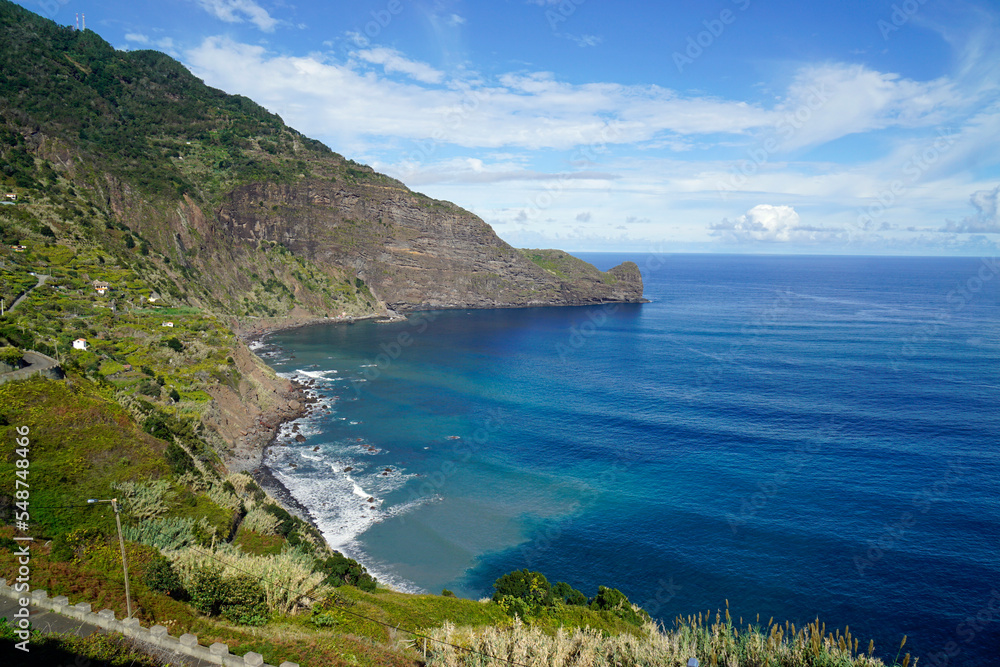 cenic view over the coast of madeira