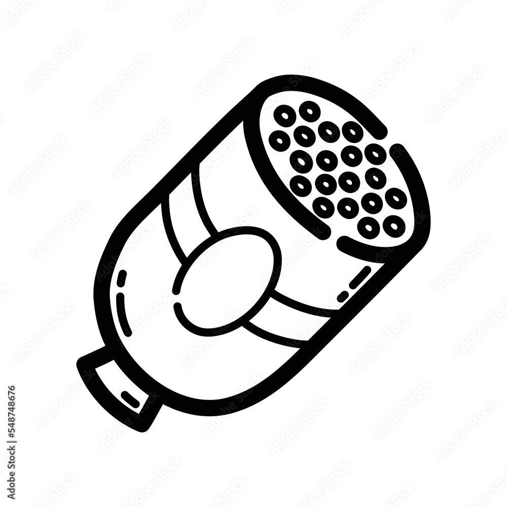 Boiled sausage doodle icon. Hand drawn symbol. Vector illustration. Boiled sausage doodle icon. Hand drawn symbol. Vector illustration.