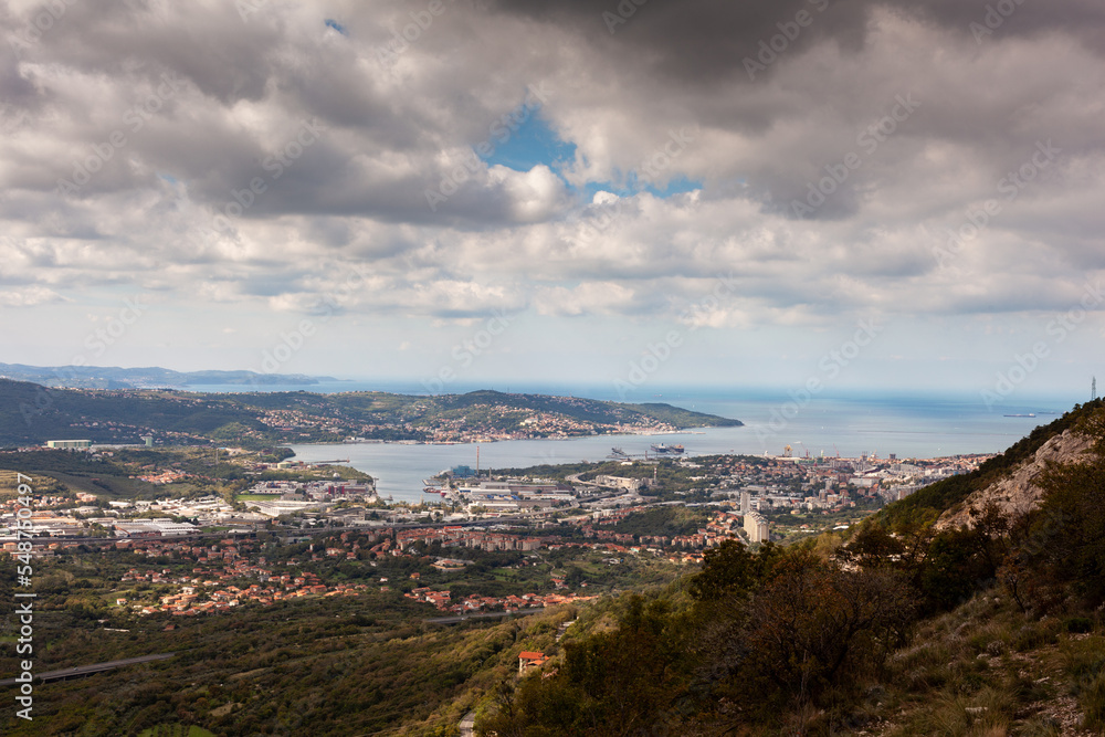 Panoramic view the gulf of Trieste