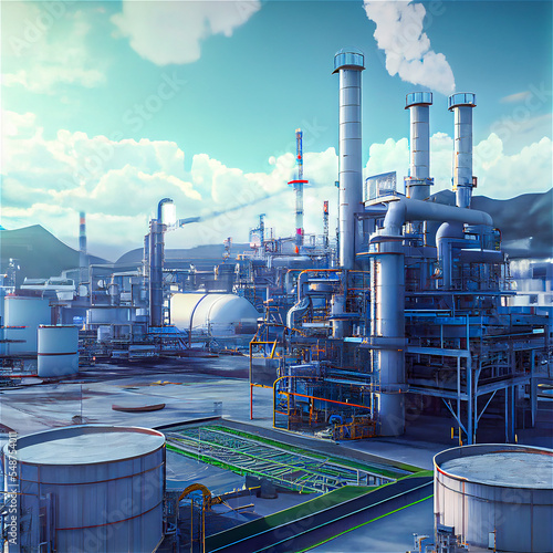 Petrochemical plant exterior
