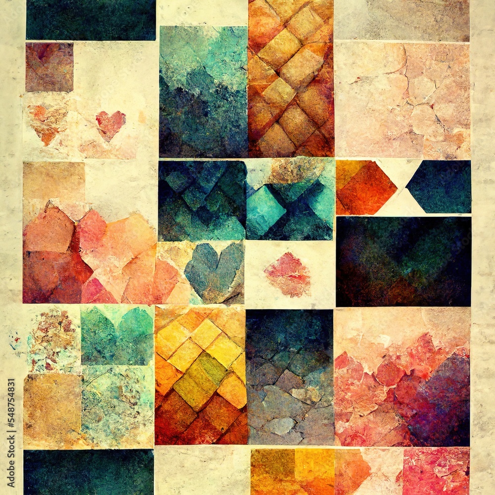 Geometric Grunge Pattern. Art image.
