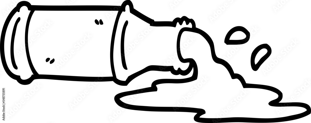 black and white cartoon spilled beer Stock Vector | Adobe Stock
