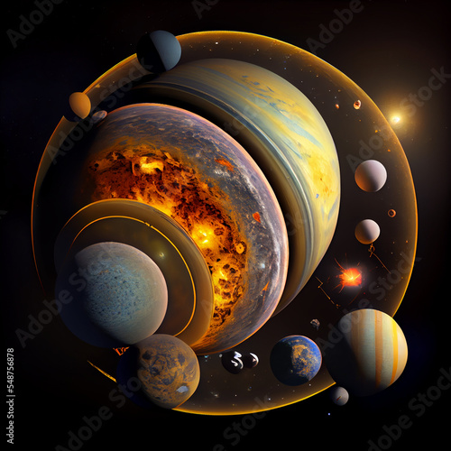 spaceship and planet photo