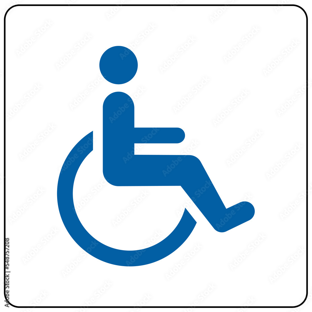 Wheelchair disabled handicap person parking sign Wheelchair disabled handicap person parking sign