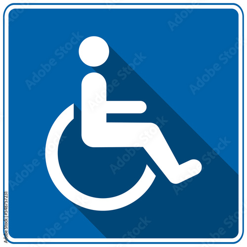 Wheelchair disabled handicap person parking sign