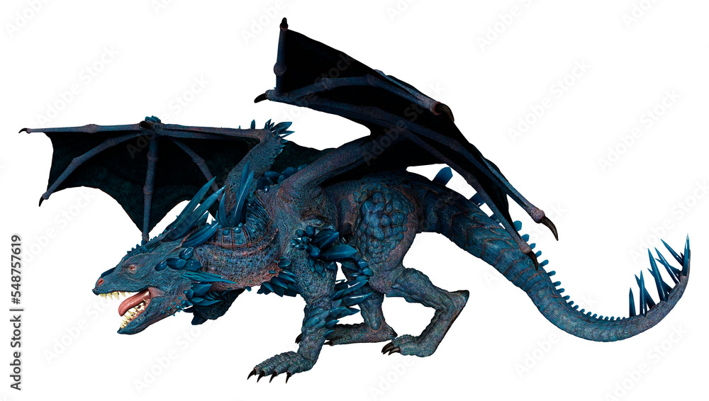 Fototapeta premium 3D Rendering Fairy Tale Dragon on White