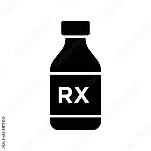 medicine bottle icon vector design simple and clean