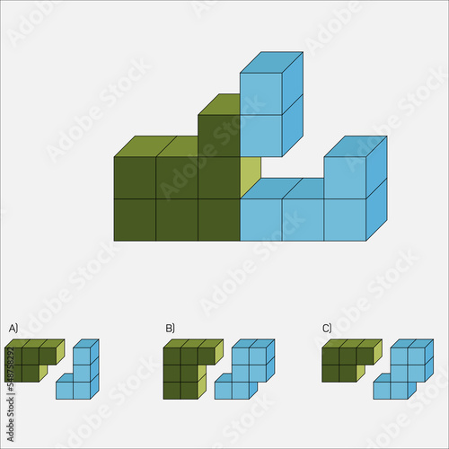 Find the Missing Piece. Shape completion questions, Find next shape