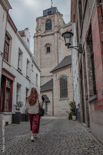 The beautiful, underrated city of Mechelen in Belgium with stunning architecture.  photo