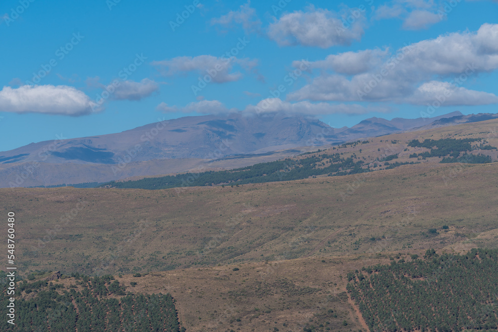 Mulhacen and Alcazaba 2 mountains of Sierra Nevada