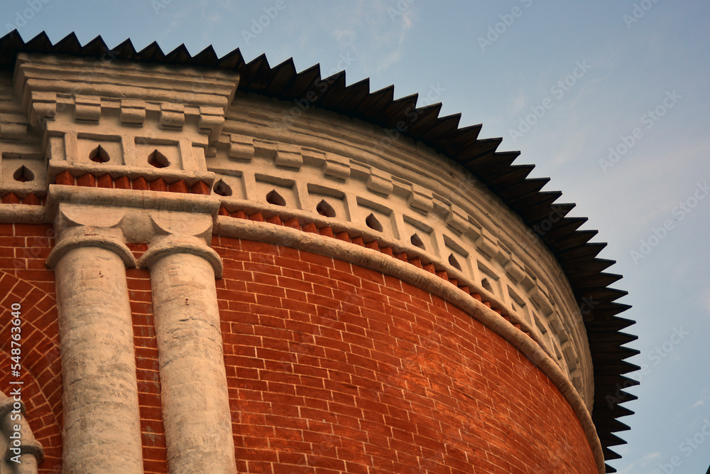 Old tower in public park and manor Izmailovo, Moscow, Russia