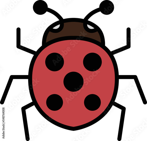 ミニ昆虫イラストアイコン てんとう虫