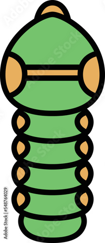 ミニ昆虫イラストアイコン 芋虫