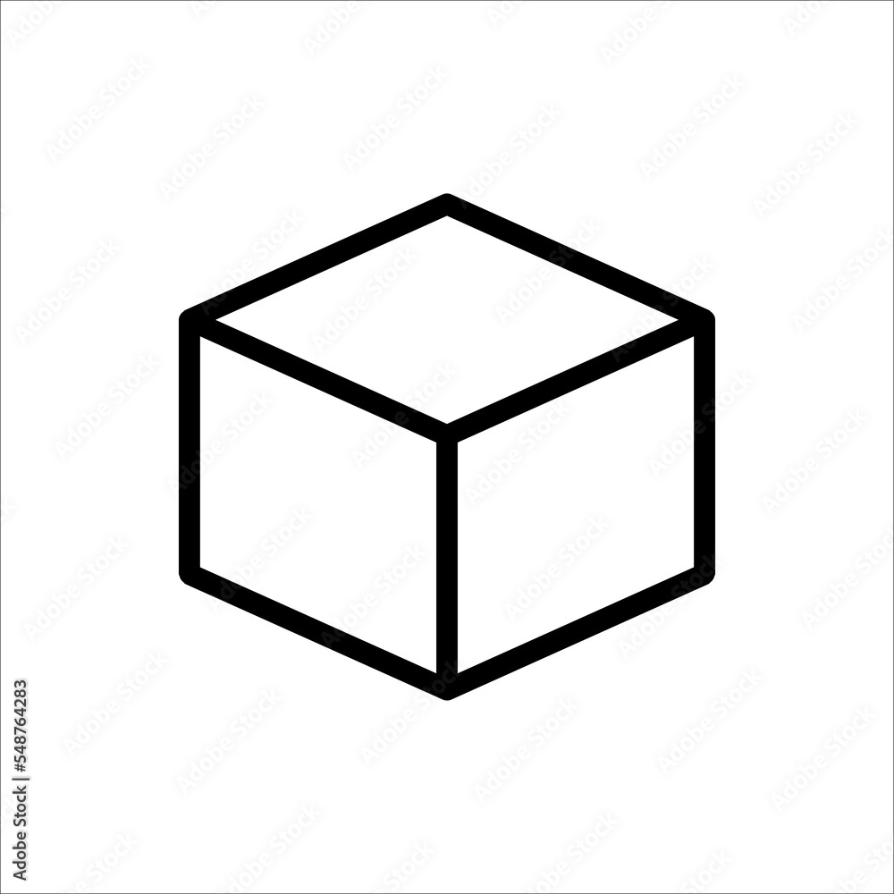 Box icon or logo in modern line style. Vector illustration on a white background. Box icon or logo in modern line style. Vector illustration on a white background.