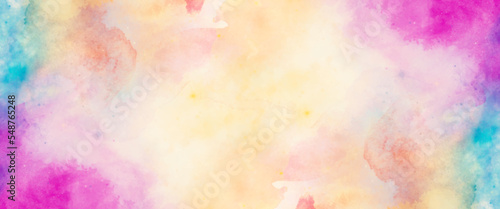 abstract watercolor background. watercolor paper texture background, colorful sunset or Easter sunrise sky. Colorful watercolor grunge. abstract watercolor hand painted background. Multi color Grunge.