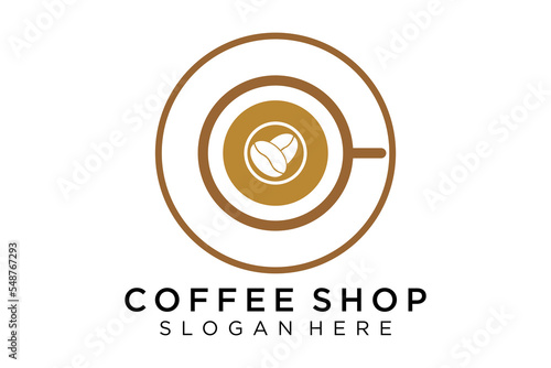 Coffee logotype. Minimalist coffee logo concept, fit for caffe, restaurant, packaging and coffee business. Illustration vector logo.